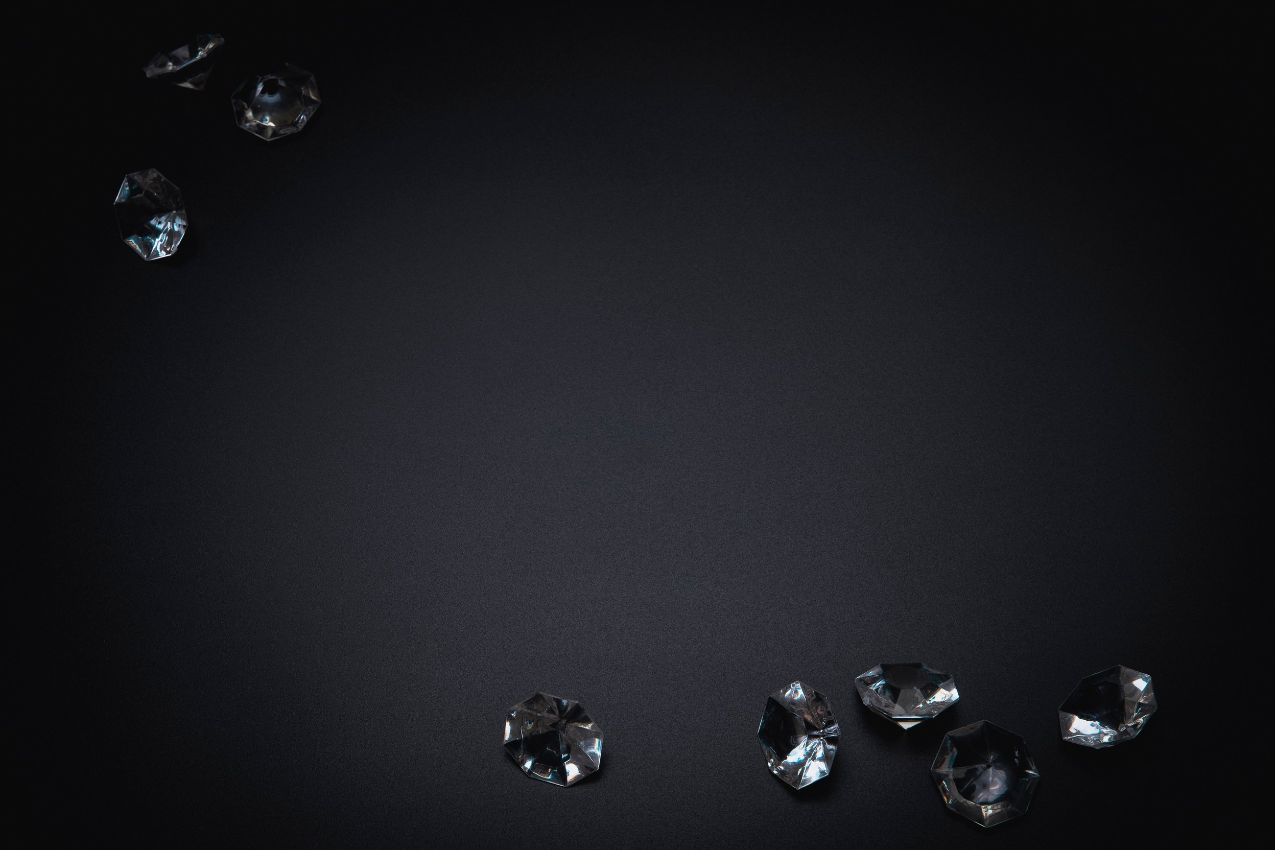 Diamonds on Black Background